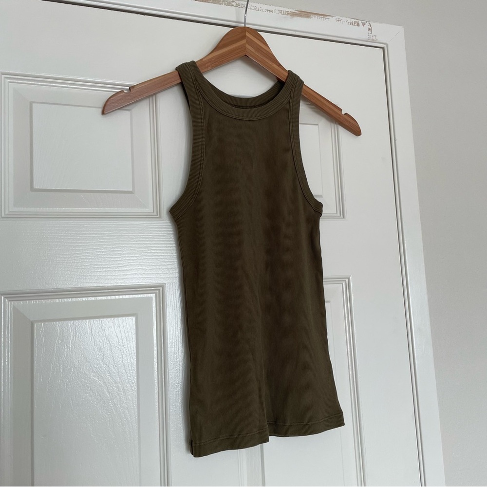 Outerknown Olive Ribbed Tank - Picture 2 of 5